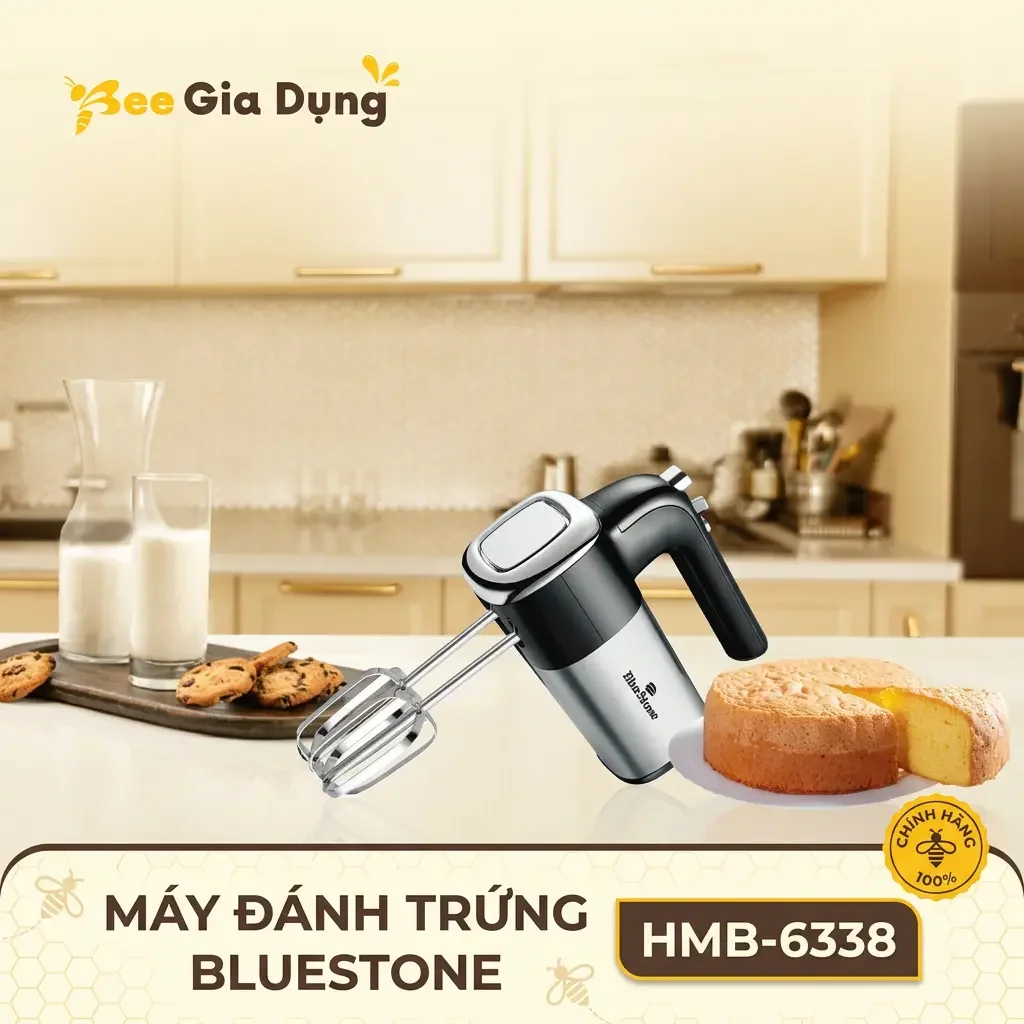 Máy đánh trứng BlueStone HMB-6338 đặt trong căn bếp